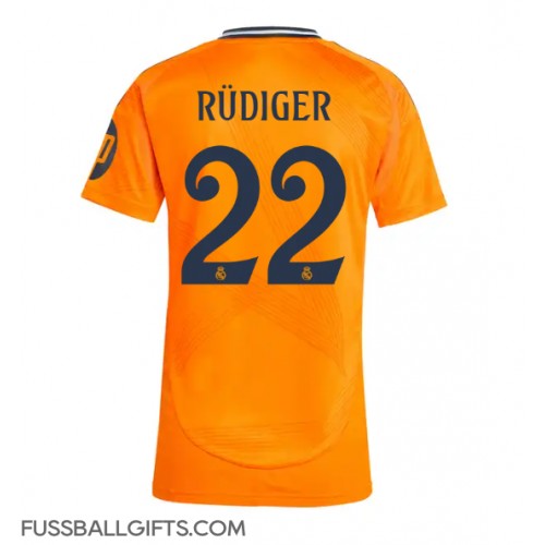 Real Madrid Antonio Rudiger #22 Fußballbekleidung Auswärtstrikot Damen 2024-25 Kurzarm